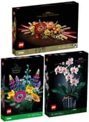 Lego Set of 3: 10311 Orchid, 10313 Wildflower Bouquet & 10314 Dried Flower Arrangement - 1