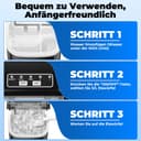 Acmeenjoy Ice Cube Machine 12 kg/24 H, Small Ice Cube Machine, 1.2 L, Self-Cleaning Ice Maker with Handle Ice Cube Basket/Shovel, 8 Ice Cubes in 6-8 Minutes, for Kitchen/Office/Party/Office, RV, Black - 9