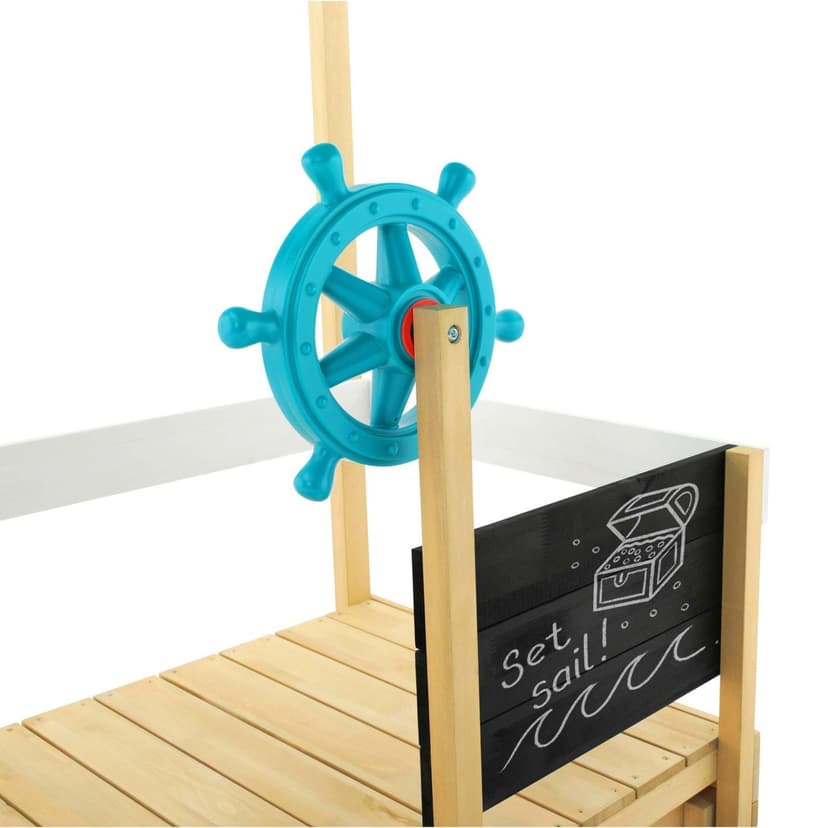 TP Toys Ahoy Wooden Play Boat | Sandpit | 2 Play Modes | For Kids 2+ | Garden and Outdoor Wooden Toy | with Shade Cover | Hidden Toy Storage - 5