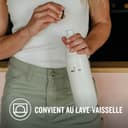 Stanley 1913 All Day Slim Gourde Isotherme 0.6L - Froid Pendant 6 Heures - Glacé Pendant 11 Heures - Acier Inoxydable Recyclé Sans BPA - Étanche - Bouteille D'Eau Compacte - Rose Quartz - 6