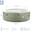 Intex 4-Person Olive Green Round Bubble SPA Set 28426NP (196cm x 71cm) - 4