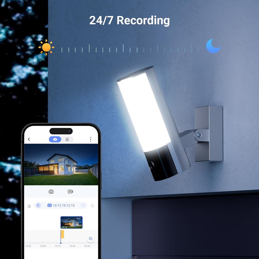 EZVIZ EL3 Caméra Extérieure WiFi 2K avec Projecteur, Luminosité de 780 lumens, Audio Bidirectionnel et Défense Active, Détection de Personnes et de Véhicules par l'IA, Vision Nocturne Couleur - 9