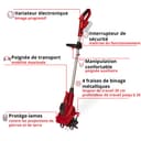 Einhell Cordless Garden Rotavator 18V Power X-Change, Powerful Soil Cultivator, 20cm Working Width, 15cm Working Depth, Without Battery GE-CR 18/20 Li E Solo Tiller - 3