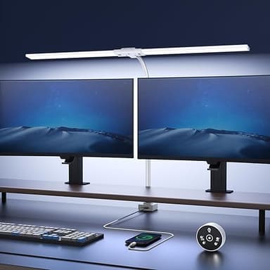 Lampe de Bureau LED 24W avec Pince - 1500LM 80CM Lampe de…