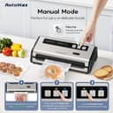 FRESKO Automatic Vacuum Sealer Machine, 140 Watt Food Vacuum Sealer with Double Heat Seal, Built-in Cutter & Bag Storage, Includes 10 pcs Pre-cut Bags and 1 Roll Bag(V6) - 7