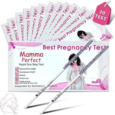 30 Pièces Tests de Grossesse Précoces 10 mIU/mL–Dispositi…