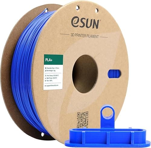eSUN PLA+ Filament 1.75mm, Enhanced Toughness 3D Printer Filament PLA Plus, Dimensional Accuracy +/- 0.03mm, 1KG Spool (2.2 LBS) 3D Printing Filament for 3D Printers, Blue