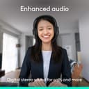 Logitech H390 kabelgebundenes Headset für PC/Notebook, Stereo-Kopfhörer mit Mikrofon mit Geräuschunterdrückung, Stereo, Bedienelemente am Kabel, Works with Chromebook – SCHWARZ - 2