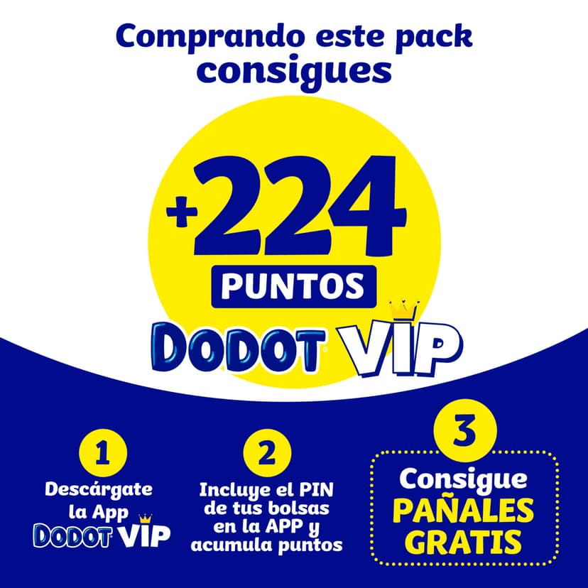 Dodot Sensitive Baby Diapers Size 3 (6-10 kg), 224 Diapers + 1 Pack of 48 Free Wipes, Optimal Dodot Skin Protection, Monthly Pack, 224 Count (Pack of 1) - 2