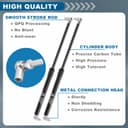 2Pcs 350MM 200N Universal Gas Struts with Ball Joint Heads Heavy Duty Gas Shock Absorber Springs for Cabinets Boat Cover Hatch Storage Box (Weight of suitable lid 36-50LB), 350MM-200N - 5