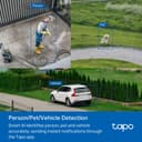 Tapo C530WS 360° Outdoor Surveillance Camera, 3K 5MP, Starlight Colour Night Vision, AI Detection, Motion Tracking, WiFi or Ethernet, MicroSD Card up to 512GB - 6