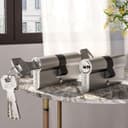 Bwintech 70mm(35/35) Nickel Zinc Alloy Euro Cylinder Lock,Door Barrel Lock,Key Key with 8 Horizontal dimple Keys,High Security for UPVC,Wooden,Composite Doors - 6