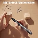 Mini Wireless Engraving Pen USB Rechargeable Rotary Tool for Metal Glass Wood Jewelry Black - 7