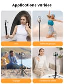 ANXRE 71"/180cm Phone Tripod Monopod, NT79 Extendable Selfie Stick Tripod for Cell Phone＆Camera, Mobile Tripod Stand for Filming, Tripod Stand Holder Compatible with Smartphone Camera - 8
