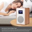 LEMEGA CR4 Radio numérique Dab/Dab+/FM avec Bluetooth,Radio Dab Portable alimentée par Le Secteur,Horloge à Deux alarmes avec Snooze,Affichage Couleur,Effet Bois (Noyer) - 5