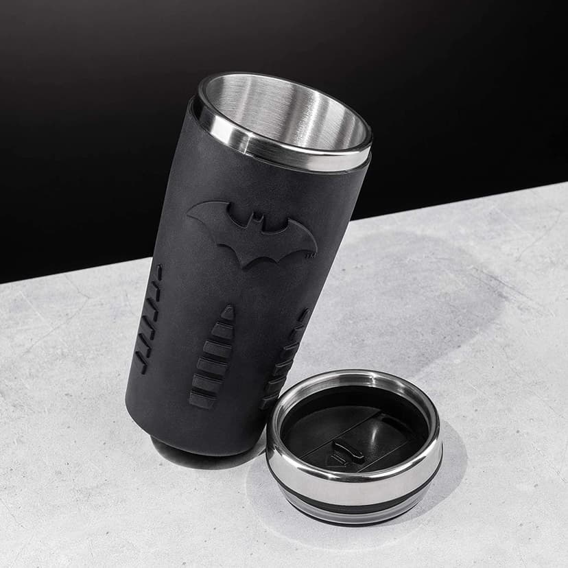 Paladone Gobelet de Voyage Batman - Gobelet Réutilisable Officiel pour Café & Thé, Parfait pour Commutateurs, Cadeau pour Fans 450ml - 1