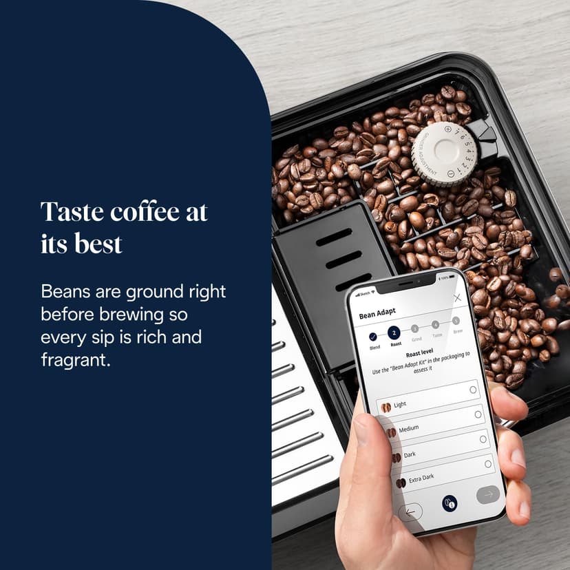 De'Longhi Eletta Explore Cold Brew ECAM452.67.G, Barista Coffee Machine with LatteCrema Hot and Cool, Espresso Machine, Automatic Coffee Bean Machine, Cold Extraction, Coffee Pot Included, Dark Grey - 4