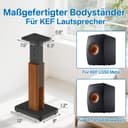 Paire de Supports d'enceintes réglables en Hauteur pour KEF LS50 Meta - Socle de Sol renforcé Finition Bois pour KEF LS50 Meta et LS50 Wireless II - Capacité de Charge : 22,7 kg (50 lbs) - 2