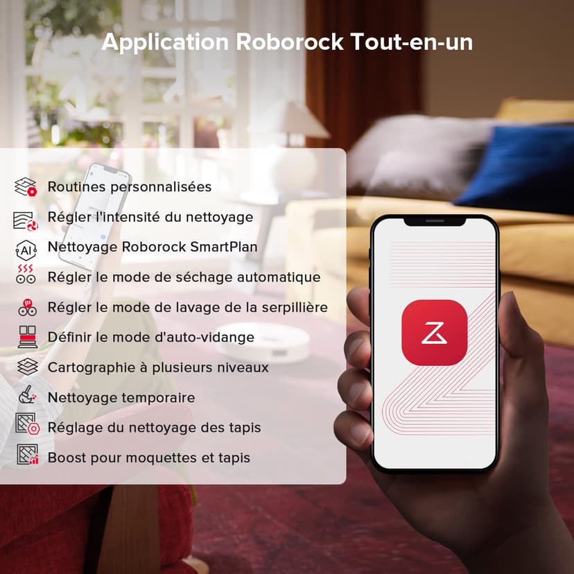 roborock Qrevo S5V Robot Vacuum Cleaner with Mop (Qrevo S5V White) - 9