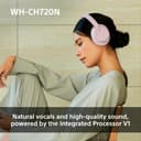 Sony WH-CH720N Wireless Bluetooth Noise Cancelling Over-Ear Headphones, Sound, Ambient Sound Mode, Lightweight Design, up to 50 hr battery life, iOS & Android - Pink - 3