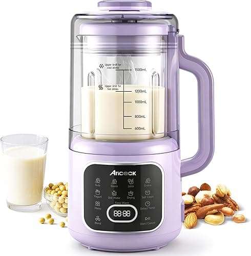 N4 Nut Milk Maker, 50OZ Automatic Plant-Based Milk Machin…