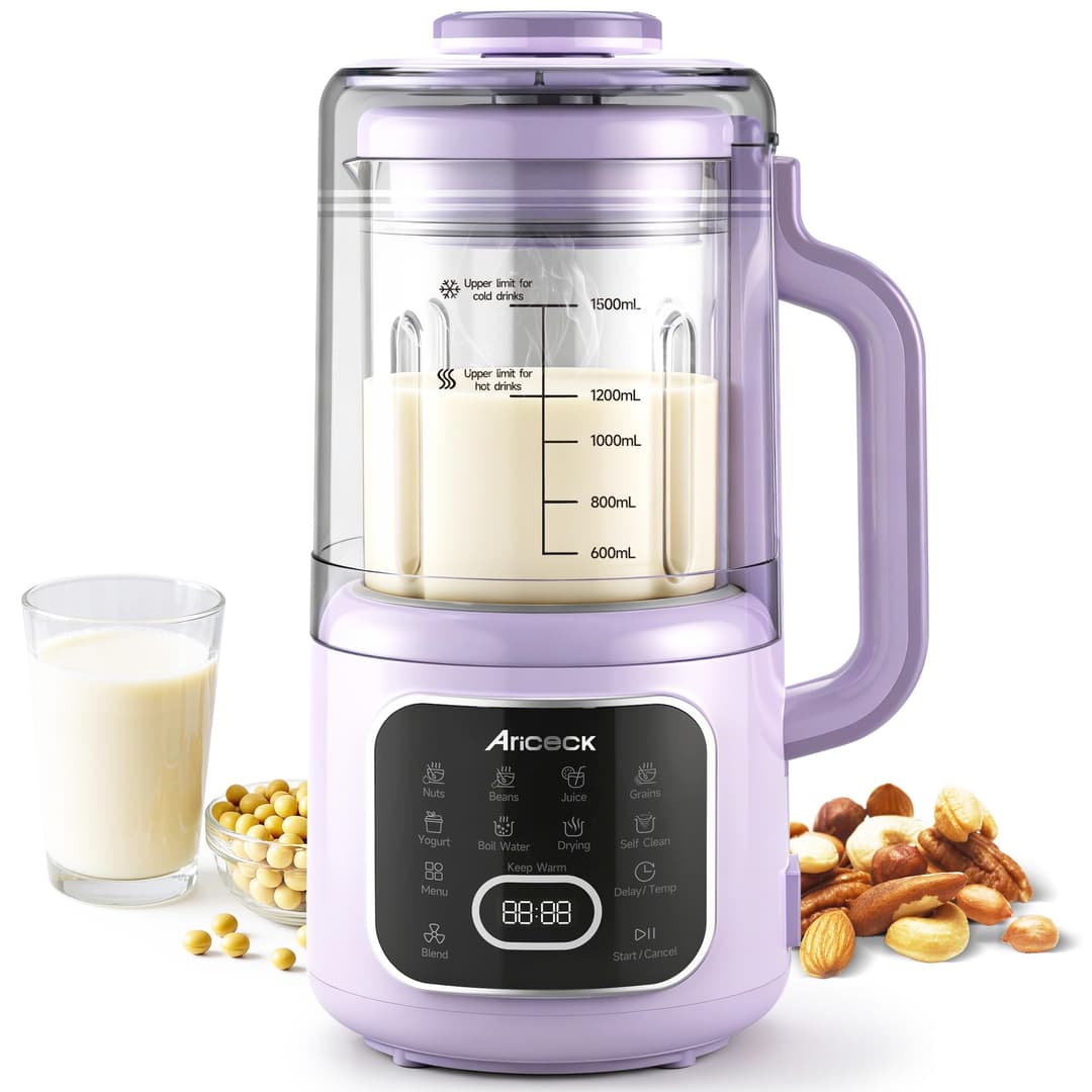 N4 Nut Milk Maker, 50OZ Automatic Plant-Based Milk Machin…