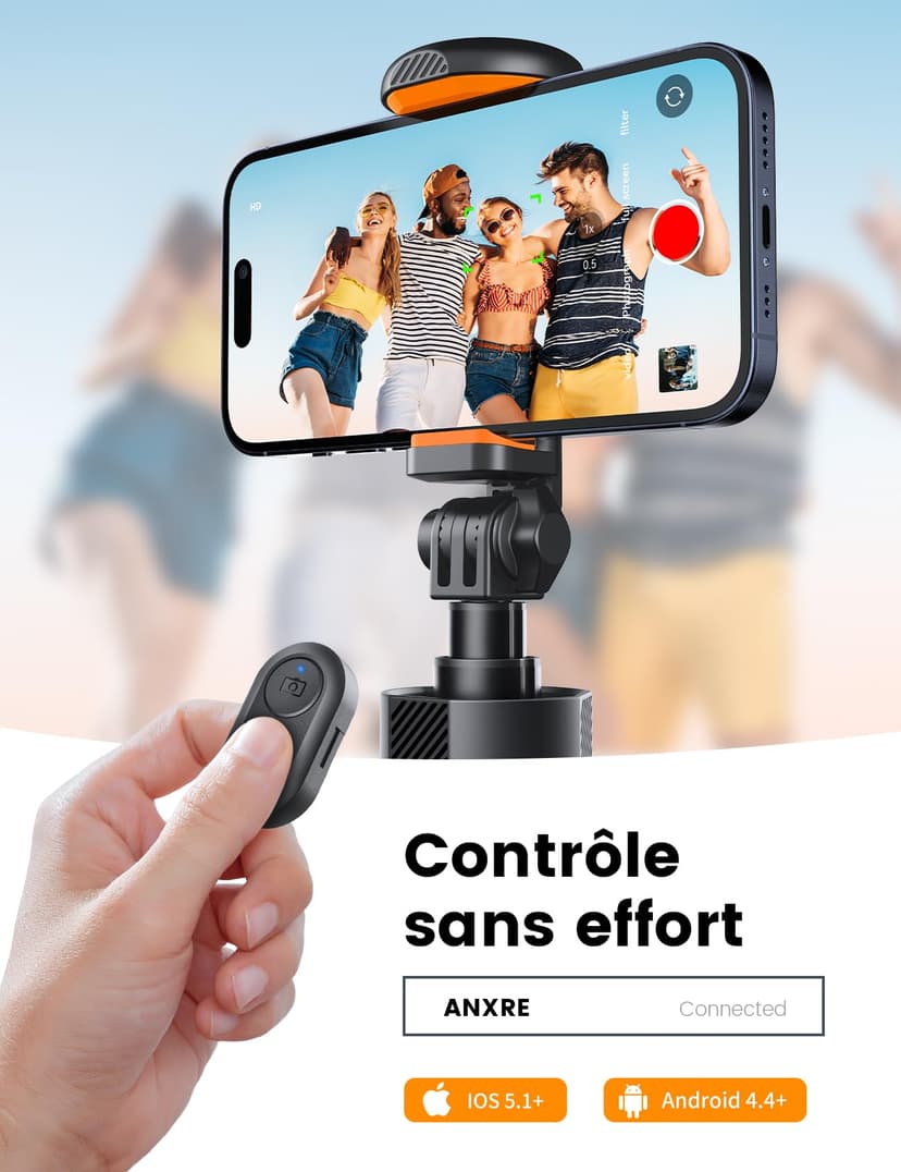 ANXRE 71"/180cm Phone Tripod Monopod, NT79 Extendable Selfie Stick Tripod for Cell Phone＆Camera, Mobile Tripod Stand for Filming, Tripod Stand Holder Compatible with Smartphone Camera - 7