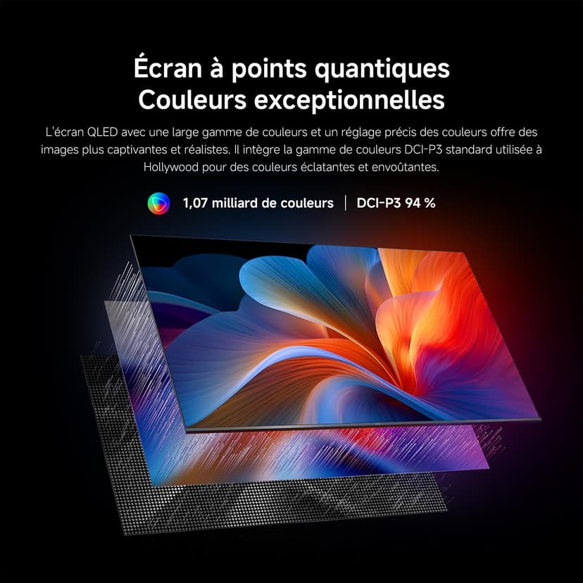 XIAOMI TV A Pro 65, 165 cm (65 Pouces), 4K UHD QLED, Smart TV, Google TV, Contrôle Vocal, HDR10+, Mode Game Boost 120Hz, MEMC, 2Go+8Go, Compatible avec Airplay & Google Cast - 5