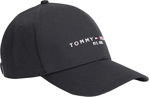 Tommy Hilfiger Men’s TH Established Baseball Cap, Black (Black), One Size