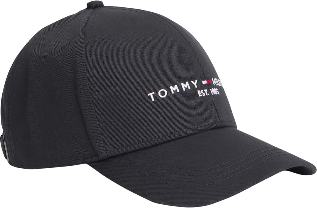 Tommy Hilfiger Men’s TH Established Baseball Cap, Black (Black), One Size