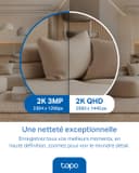 Tapo 2.5K(4MP) Caméra de Surveillance WiFi intérieure 360°, Détection Humaine AI Suivi Intelligent, Sirène et détection de Mouvement, Audio bidirectionnel, Compatible Alexa pour Bébé/Animaux C220 - 3