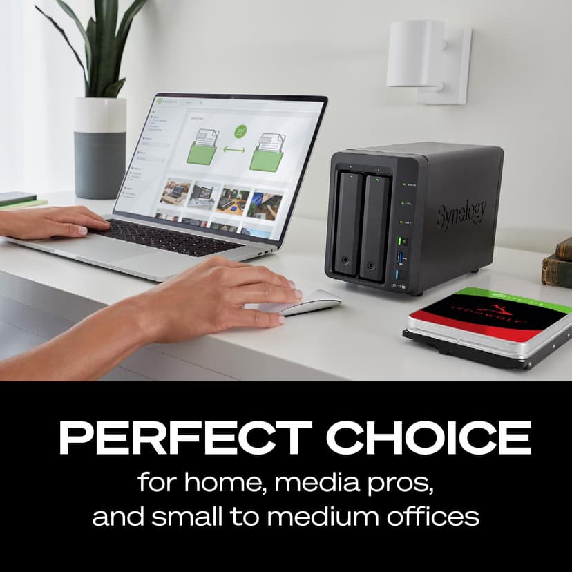 Seagate IronWolf 6TB, Internal NAS HDD, CMR 3.5 Inch, SATA 6GB/s, 5400 RPM, 256MB Cache for RAID NAS, Data Rescue Services, Frustration Free Packaging (ST6000VNZ06) - 5