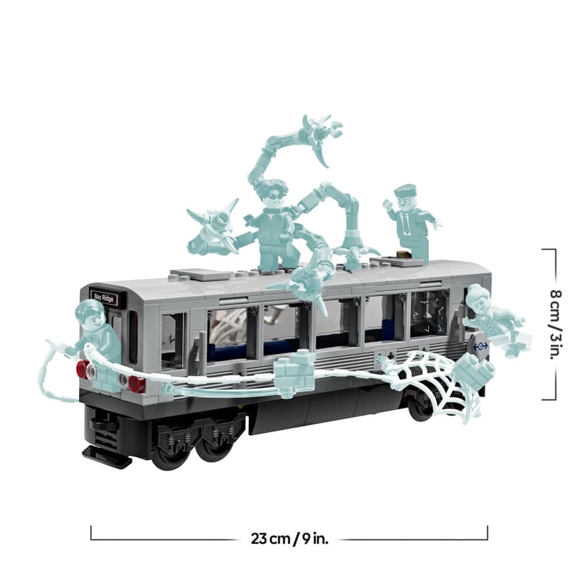LEGO ǀ Marvel Spider-Man vs. Doc Ock Subway Train Scene - Play & Display Toy with 4 Minifigures - Collectible Super Hero Gift for 9+ Year Old Boys & Movie Fans - 76321 - 7