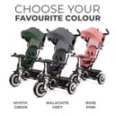 Kinderkraft Aston Tricycle, Baby Push Trike, Kids First Bike, Free Wheel Functions, Parenthandle, Footrest, Accessories, Bag, Cupholder, from 9 Months to 5 Years, Green - 7