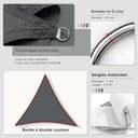 HENG FENG Sun Shade Sail Triangle 3x3x3m Waterproof PES Polyester Canopy Awning Sunscreen with 95% UV Block for Outdoor Patio Garden Anthracite - 2