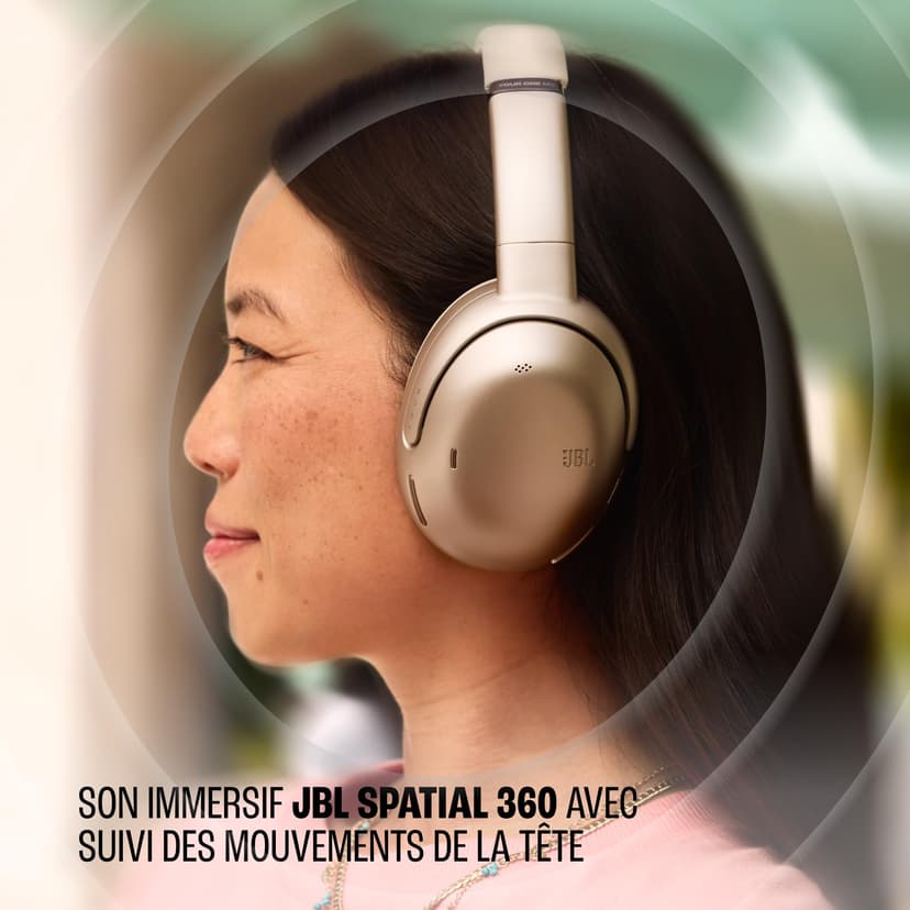 JBL Tour One M3 Wireless Over-Ear Bluetooth Headphones with True Adaptive Noise-Cancelling, 70 Hours of Playtime, Comfortable Fit, Spatial 360 Sound with Head Tracking, USB-C Compatible, Black - 2