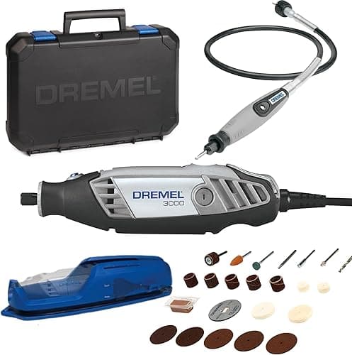 Dremel 3000 Outil Rotatif Multifonction 130W avec 1 Adaptation 25 Accessoires, Vitesse Variable 10000-33000 tr/min pour Découper, Poncer, Percer, Nettoyer, Sculpter, Polir, Graver, Meuler