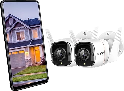 Tapo C310P2 – Indoor Outdoor WiFi Surveillance Camera, 3MP Resolution, IP66 with Night Vision, Motion Detection and Instant Alarm, Control with iOS, Android, Compatible with Alexa
