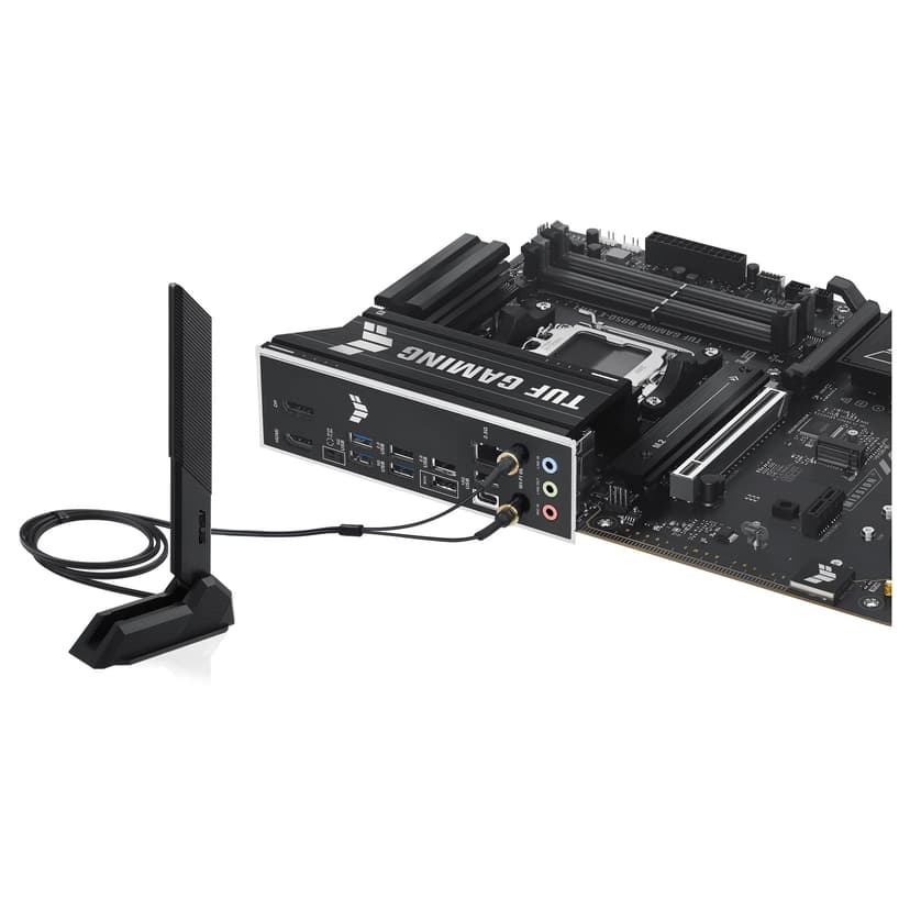 ASUS TUF Gaming B850-E WiFi, AMD ATX Motherboard, 8+2+1 Power Stages, DDR5 Slot, PCIe 5.0 Ready, 3 M.2 Slots, WiFi 6E, Ethernet Realtek 2.5Gb, USB-C 20Gbps, BIOS Flashback and Aura Sync - 9