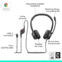 Logitech H390 kabelgebundenes Headset für PC/Notebook, Stereo-Kopfhörer mit Mikrofon mit Geräuschunterdrückung, Stereo, Bedienelemente am Kabel, Works with Chromebook – SCHWARZ - 6