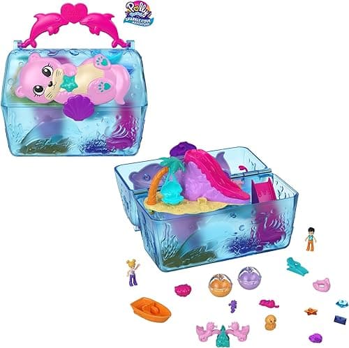 Polly Pocket Sparkle Cove Adventure Playset & 2 Micro Dol…