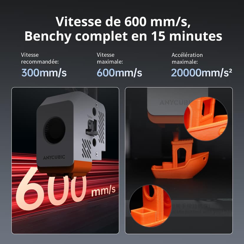 ANYCUBIC Kobra S1 Combo 3D Printer, Drying and Printing in One, Stunning 4-8 Color, 600mm/s Ultra-Fast Multicolor Printing, Suitable for All Major Filaments, Print Size 250 x 250 x250 mm - 6