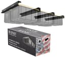 HANDT Overhead Garage Storage Rack, Connectable Heavy Duty Metal Ceiling Rails For Garage Storage Organization Shelving System (Black, 6 Bins) - 1