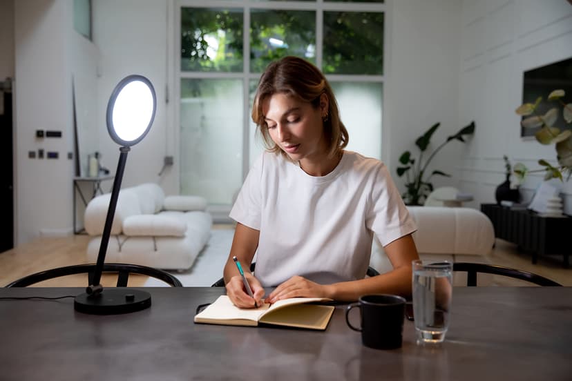 daylight The Company – Lampe TriSun, lampe de luminothérapie et de travail (2 en 1), IRC 95+, lumens : 800, 6 000 kelvins, 3 niveaux de luminosité, 10 000 lux - 3