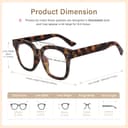 Madison Avenue Women Blue Light Glasses,Oversize Blue Light Glasses for Women, Anti Eyestrain & UV Protection Computer Eyeglasses (Tortoiseshell) - 4