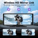 Wireless Car Stereo for Apple CarPlay and Android Auto, 10.26 Inch Touch Screen Car Radio with 4K Dashcam Front and Rear Camera 1080P HD/Bluetooth/FM/AUX/64G TF/Mirror Link/Voice Control/GPS - 5