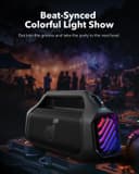 soundcore Anker Boom 2 Plus Outdoor Speaker, Bluetooth Speaker with 140W, 2+2 Channel, BassUp 2.0, 20H, Fast Charge, IPX7 Waterproof, RGB Lights, USB-C, Power Bank, for Camping, Beach, Garden - 4