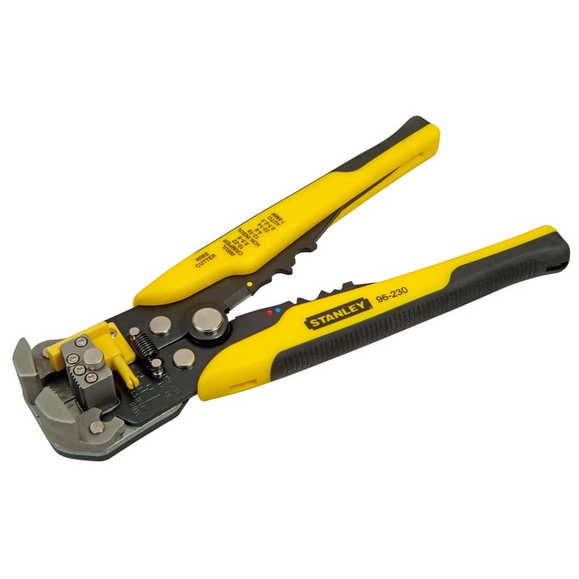 STANLEY Fmht0-96230 Pince À Dénuder Automatique Gamme FATMAX 20,3 cm - Branches Bi matières - Ressort de Rappel - molette de Serrage - Ouverture de mors de 0,2 à 6mm² avec Longueur de 6 à 18mm - - 2