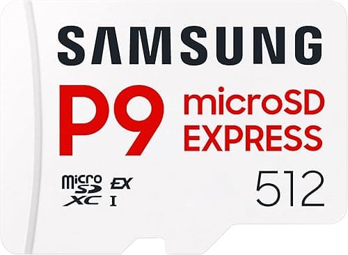 Samsung P9 Express microSD 512 GB, High-Speed Gaming Memory Card for Nintendo Switch 2, 800 MB/s Read, For 4K UHD Video, Consoles and Cameras, MB-MK512T/WW