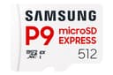 Samsung P9 Express microSD 512 GB, High-Speed Gaming Memory Card for Nintendo Switch 2, 800 MB/s Read, For 4K UHD Video, Consoles and Cameras, MB-MK512T/WW - 1